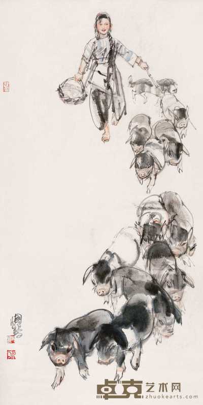 史国良 富贵图 立轴 138×68cm